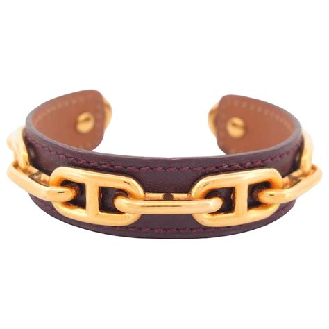 bracelet maillon hermes|hermes leather bracelets.